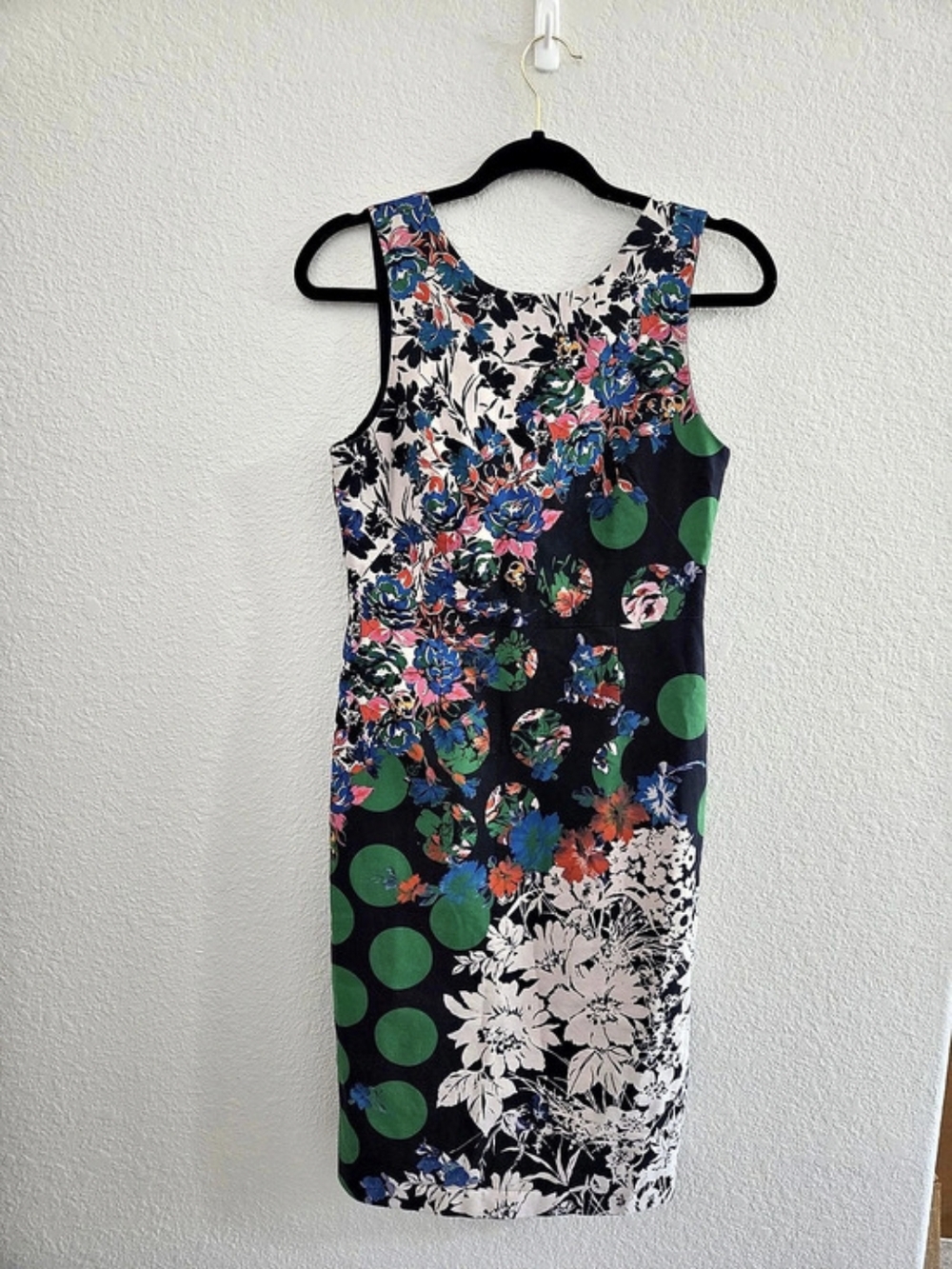 Maeve Floral Mini Dress in Blue & Green Size 6 Like New